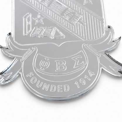 Phi Beta Sigma Mirrored Acrylic Shield Emblem