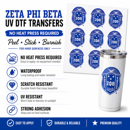 Zeta Phi Beta UV DTF Transfer Sheet
