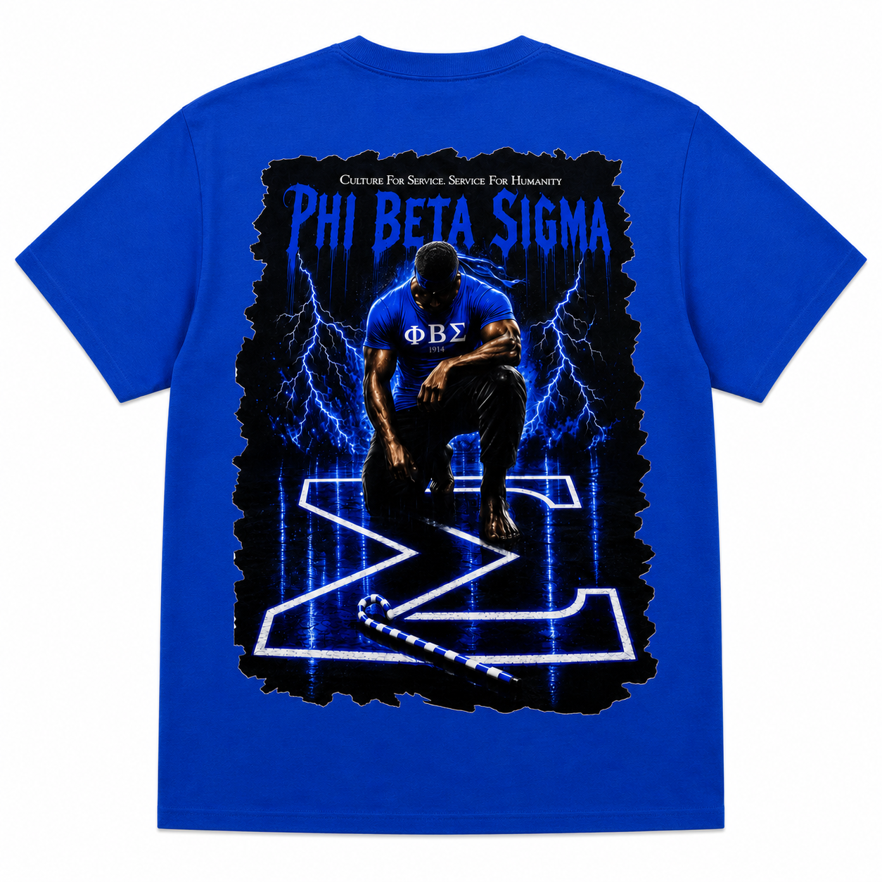 Phi Beta Sigma Culture for Service Royal Blue Graphic T-Shirt