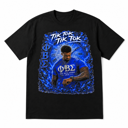 Phi Beta Sigma Tik Tok Black Graphic T-Shirt