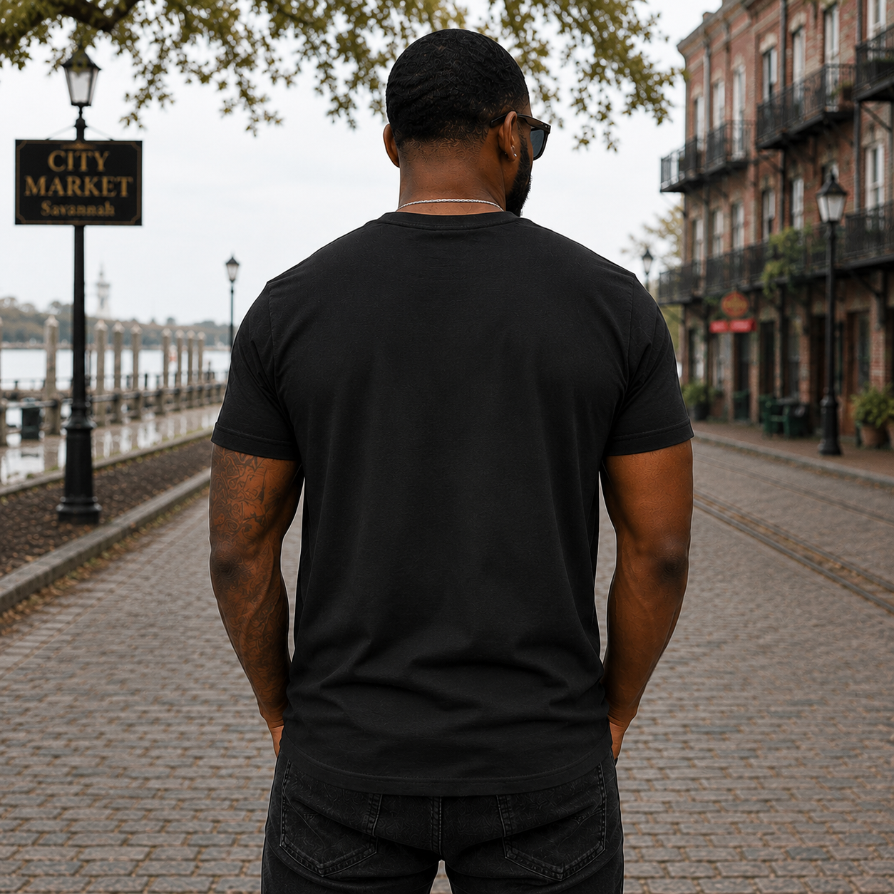 Phi Beta Sigma Super Shield Black Graphic T-Shirt