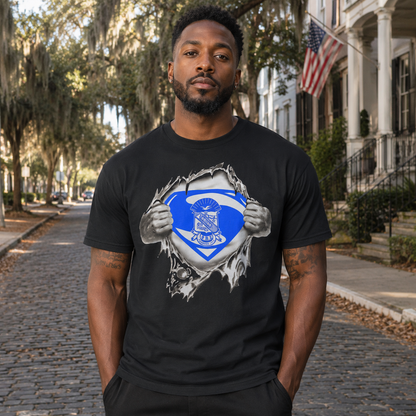 Phi Beta Sigma Super Shield Black Graphic T-Shirt