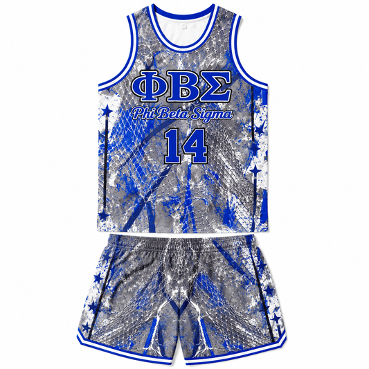 Phi Beta Sigma Basketball Jersey and Shorts Set