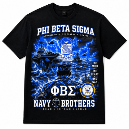 Phi Beta Sigma Navy Brothers Graphic T-Shirt