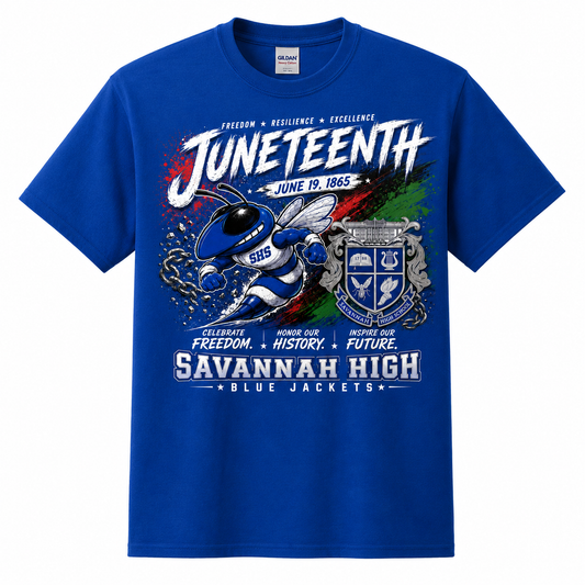 Savannah High Juneteenth Blue Jackets T-Shirt