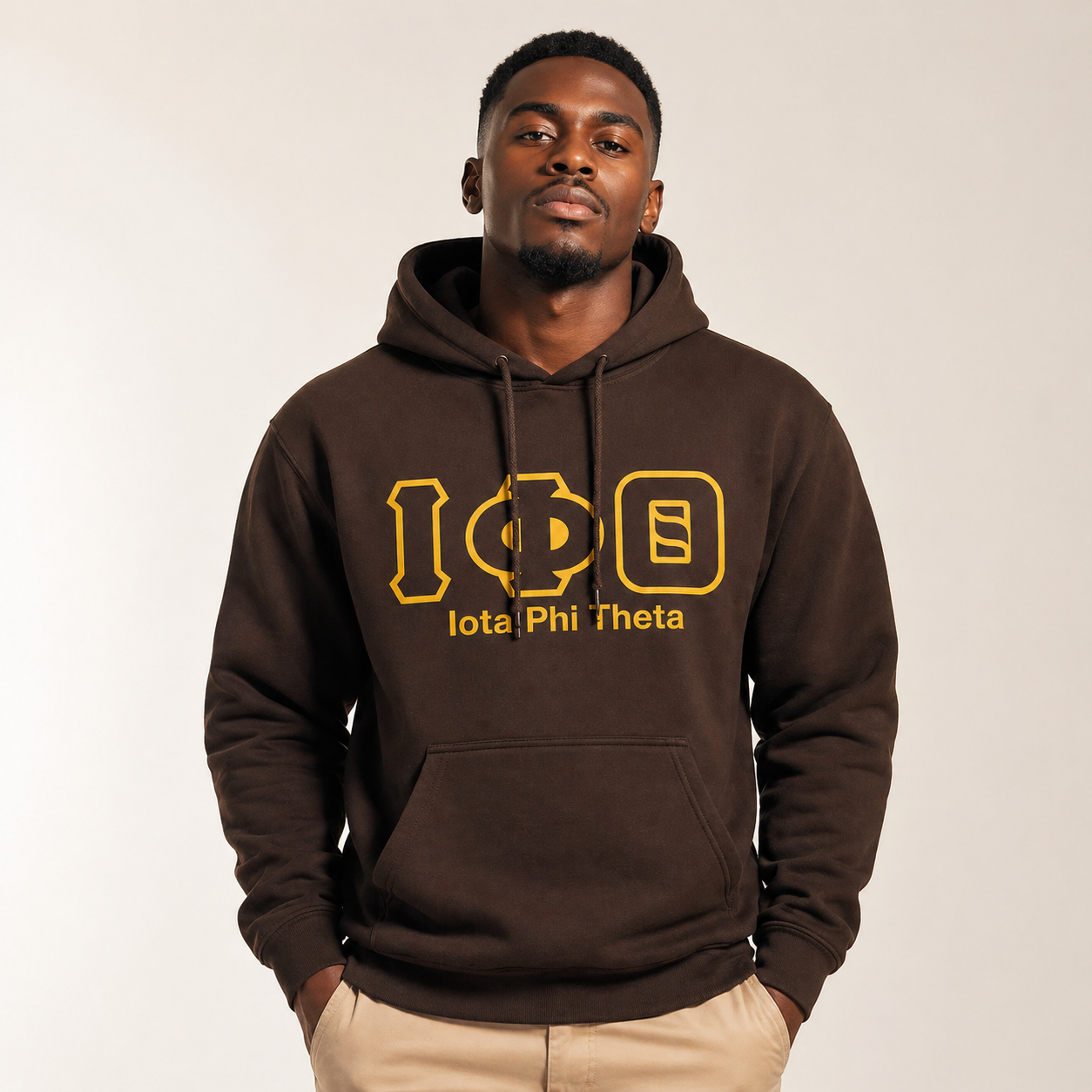 Iota Phi Theta Brown Heavy Blend Hoodie