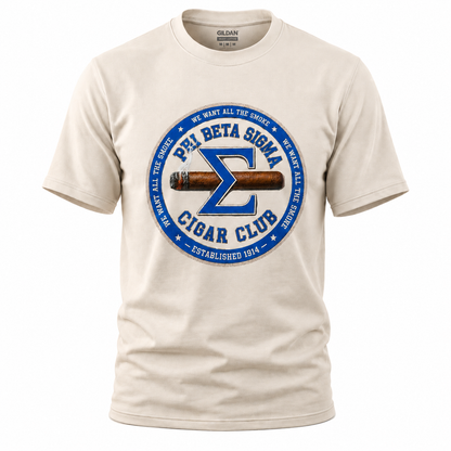 Phi Beta Sigma Cigar Club Cream T-Shirt