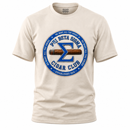 Phi Beta Sigma Cigar Club Cream T-Shirt