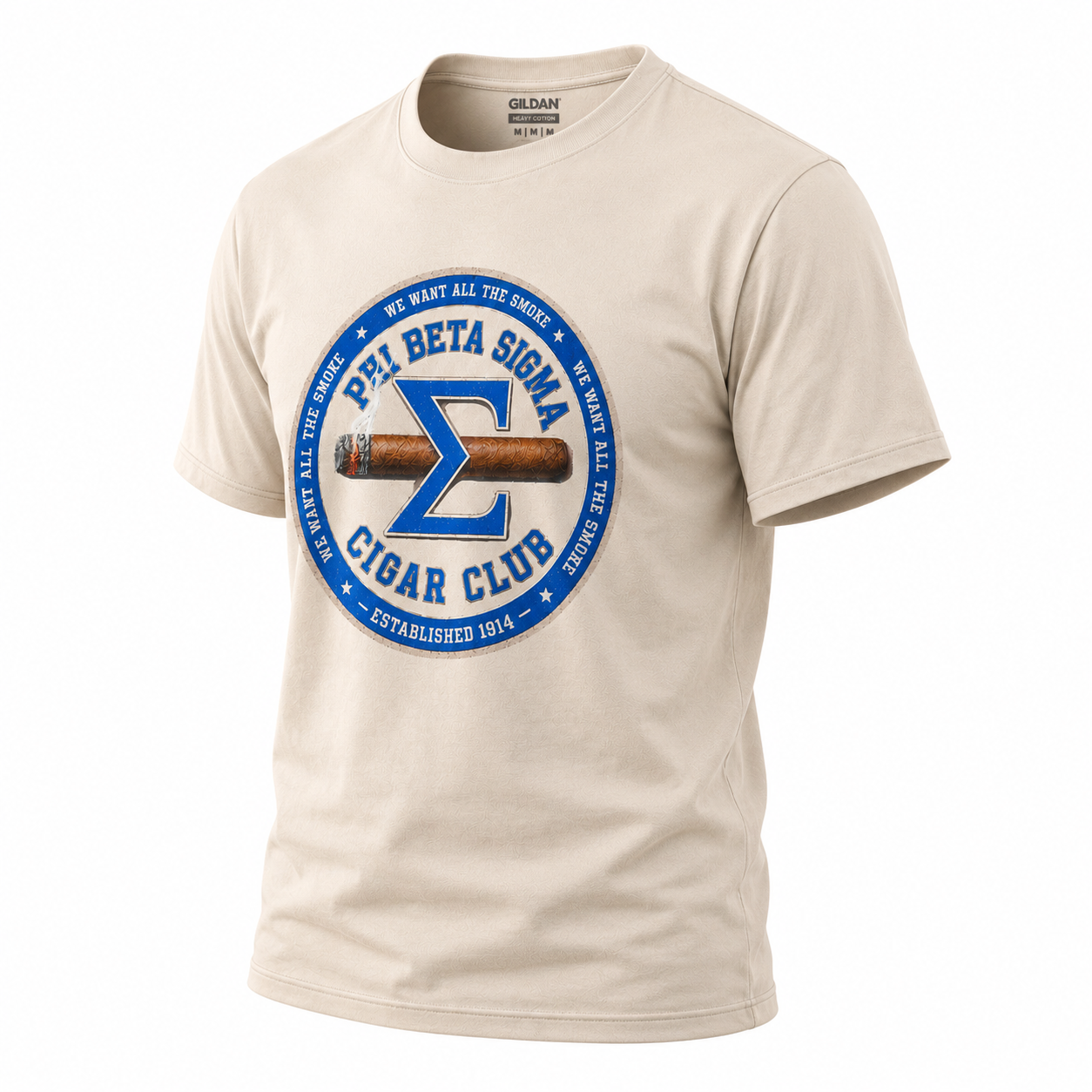 Phi Beta Sigma Cigar Club Cream T-Shirt