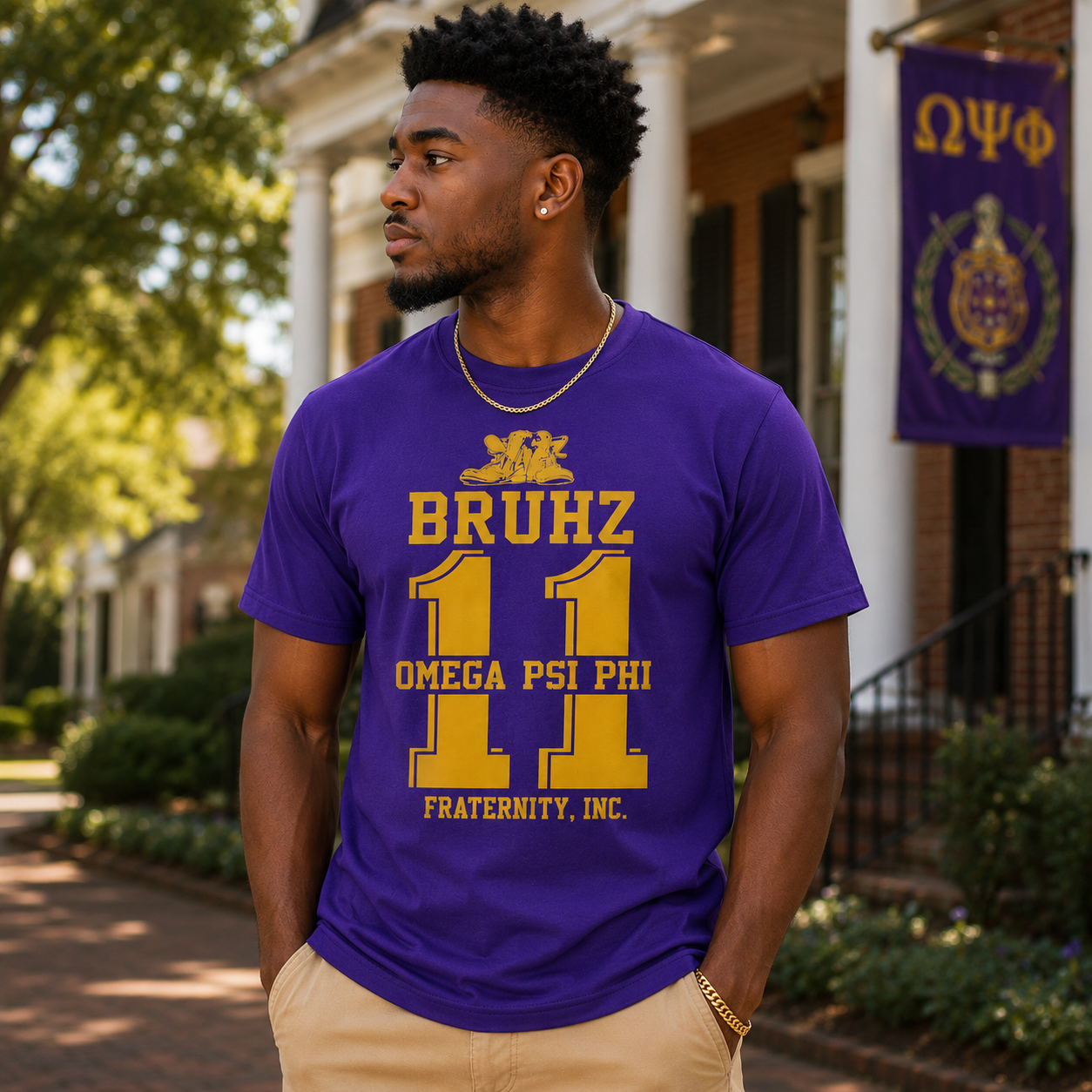 Omega Psi Phi Bruhz 11 Purple T-Shirt