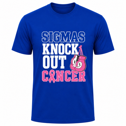 Phi Beta Sigma Sigmas Knock Out Cancer Royal Blue T-Shirt