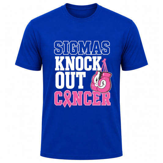 Phi Beta Sigma Sigmas Knock Out Cancer Royal Blue T-Shirt