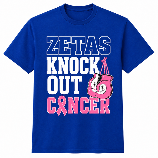 Zeta Phi Beta Zetas Knock Out Cancer T-Shirt