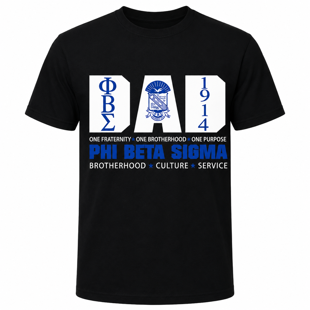 Phi Beta Sigma Dad Black T-Shirt