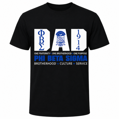 Phi Beta Sigma Dad Black T-Shirt