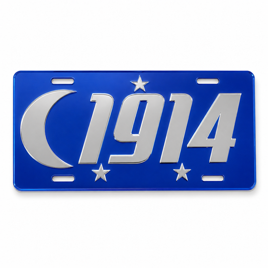 Phi Beta Sigma 1914 Blue License Plate