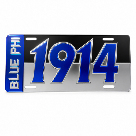 Phi Beta Sigma Blue Phi 1914 Decorative License Plate