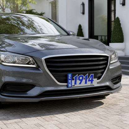 Phi Beta Sigma Blue Phi 1914 Decorative License Plate