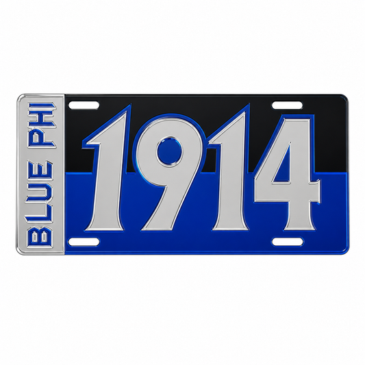 Blue Phi 1914 Decorative License Plate for Phi Beta Sigma