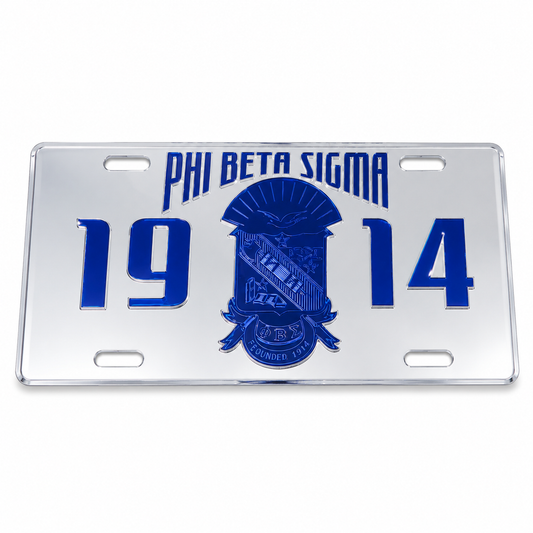 Phi Beta Sigma 1914 Vehicle License Plate Tag
