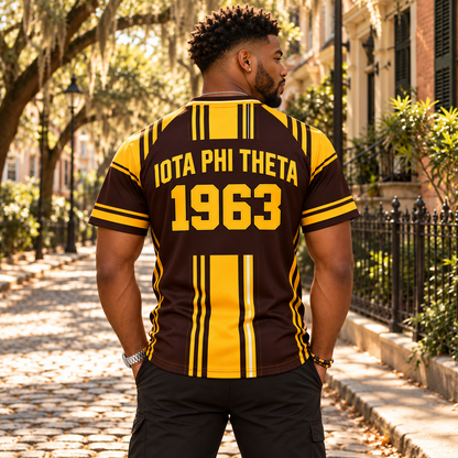Iota Phi Theta 1963 Vertical Greek Letter All-Over T-Shirt