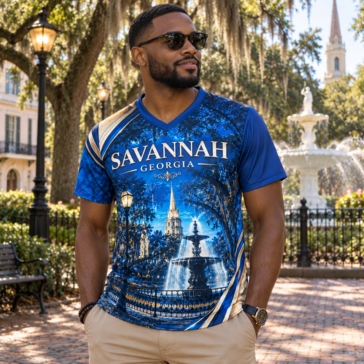 Savannah Georgia Historic Charm All-Over Print Shirt