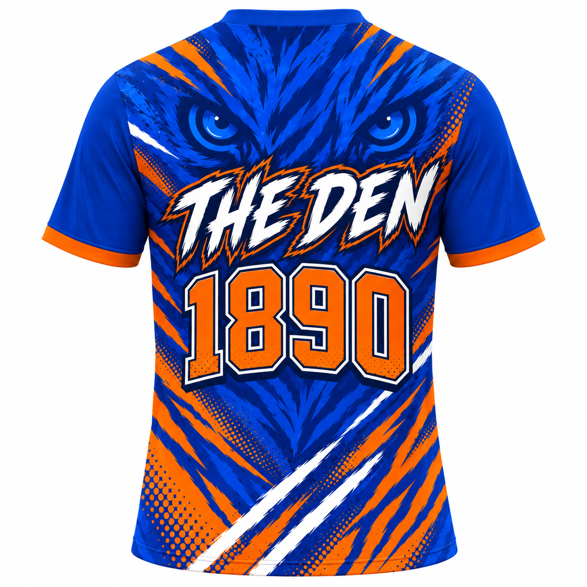 Savannah State Tigers The Den 1890 Blue & Orange All-Over Print T-Shirt