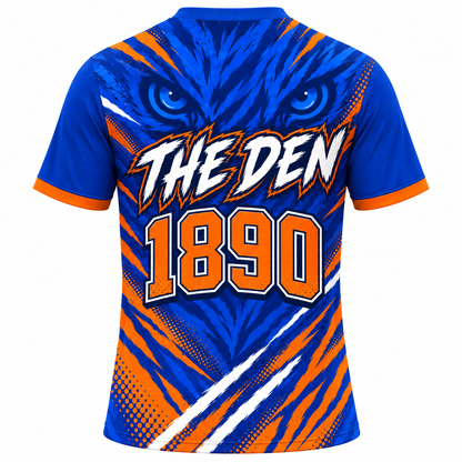 Savannah State Tigers The Den 1890 Blue & Orange All-Over Print T-Shirt