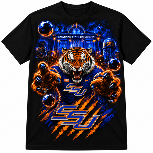 Savannah State University SSU Tiger Black T-Shirt