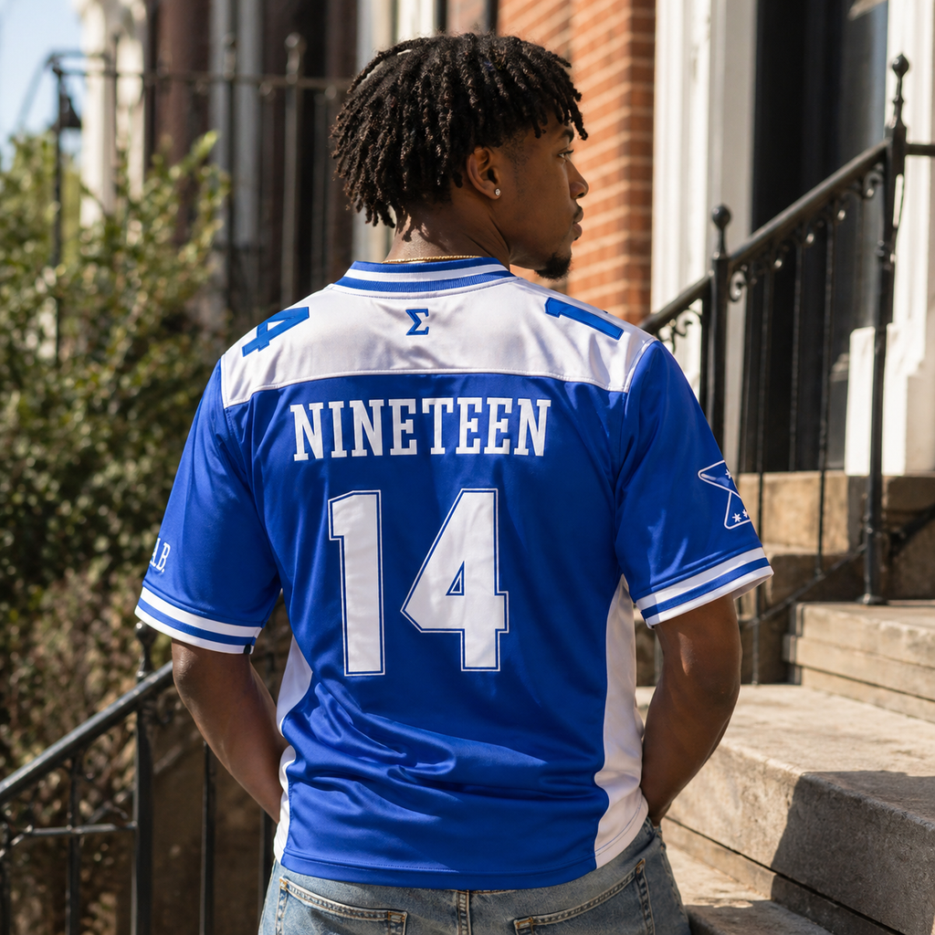 Phi Beta Sigma 1914 Blue Football Jersey