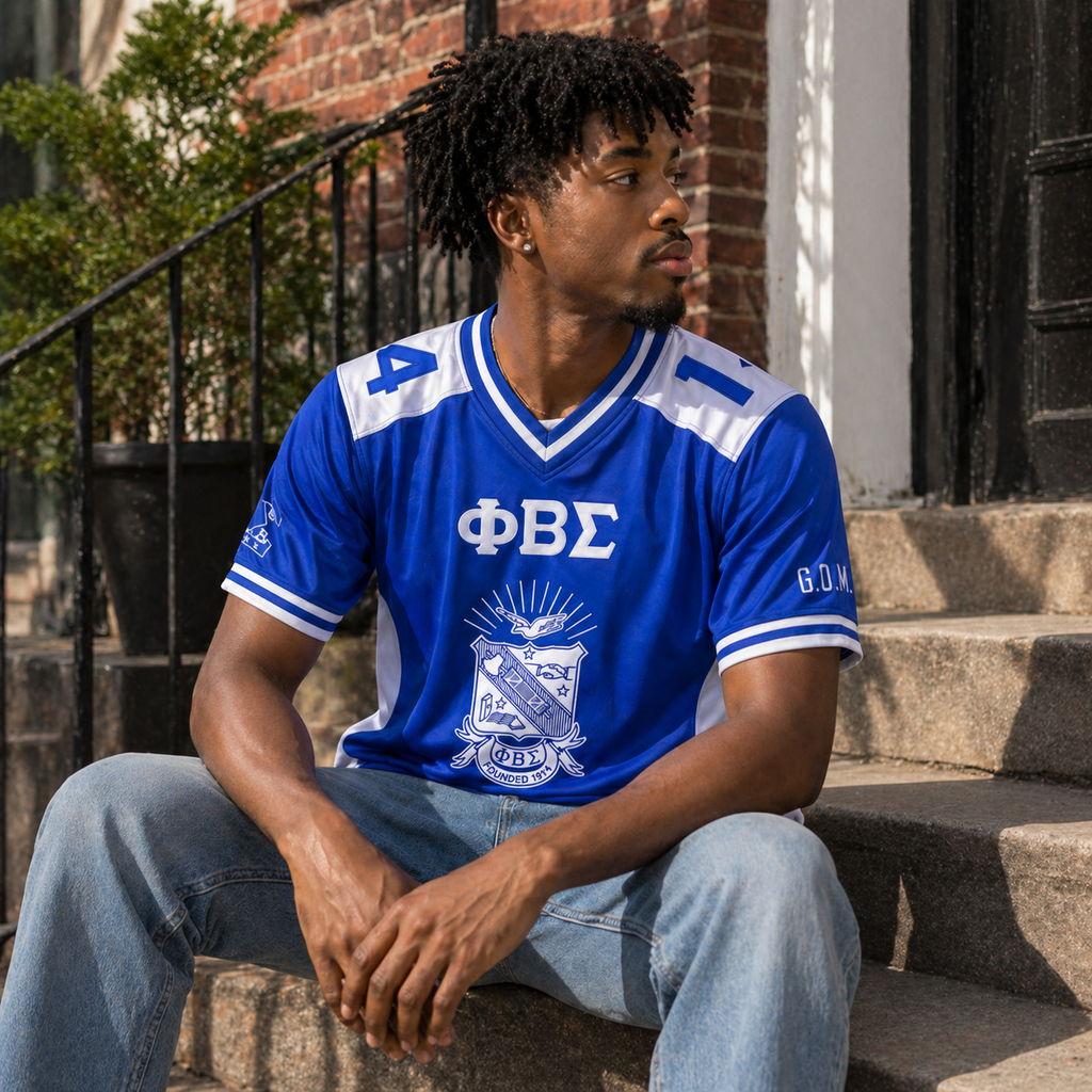 Phi Beta Sigma 1914 Blue Football Jersey