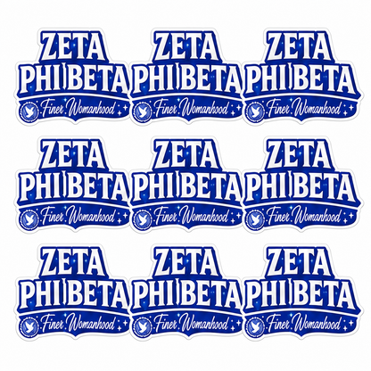 Zeta Phi Beta Finer Womanhood UV DTF Transfer Sheet