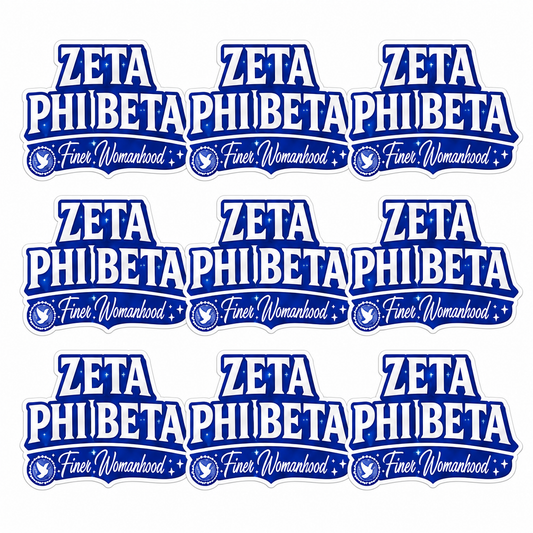 Zeta Phi Beta Finer Womanhood UV DTF Transfer Sheet