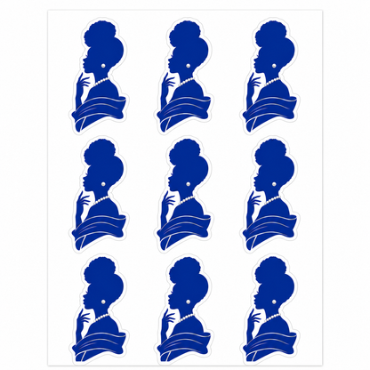 Zeta Phi Beta Finer Woman Silhouette UV DTF Transfer Sheet
