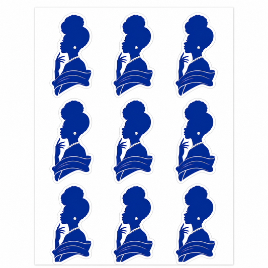 Zeta Phi Beta Finer Woman Silhouette UV DTF Transfer Sheet