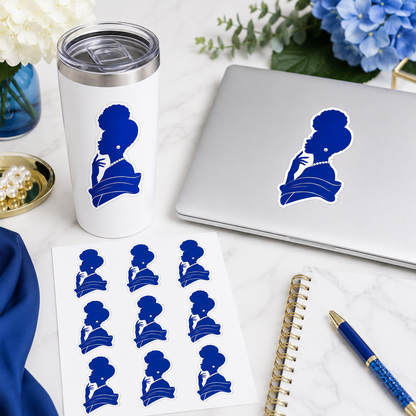 Zeta Phi Beta Finer Woman Silhouette UV DTF Transfer Sheet