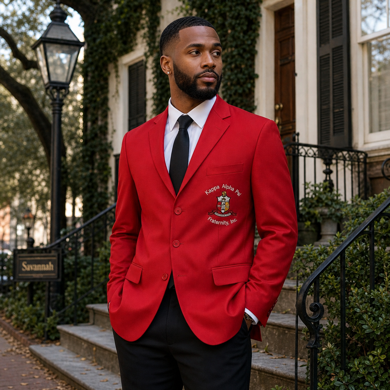 Kappa Alpha Psi Red Blazer with Embroidered Crest