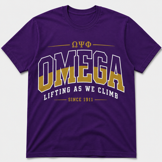 Omega Psi Phi Lifting As We Climb T-Shirt product image from Sigma Graphics