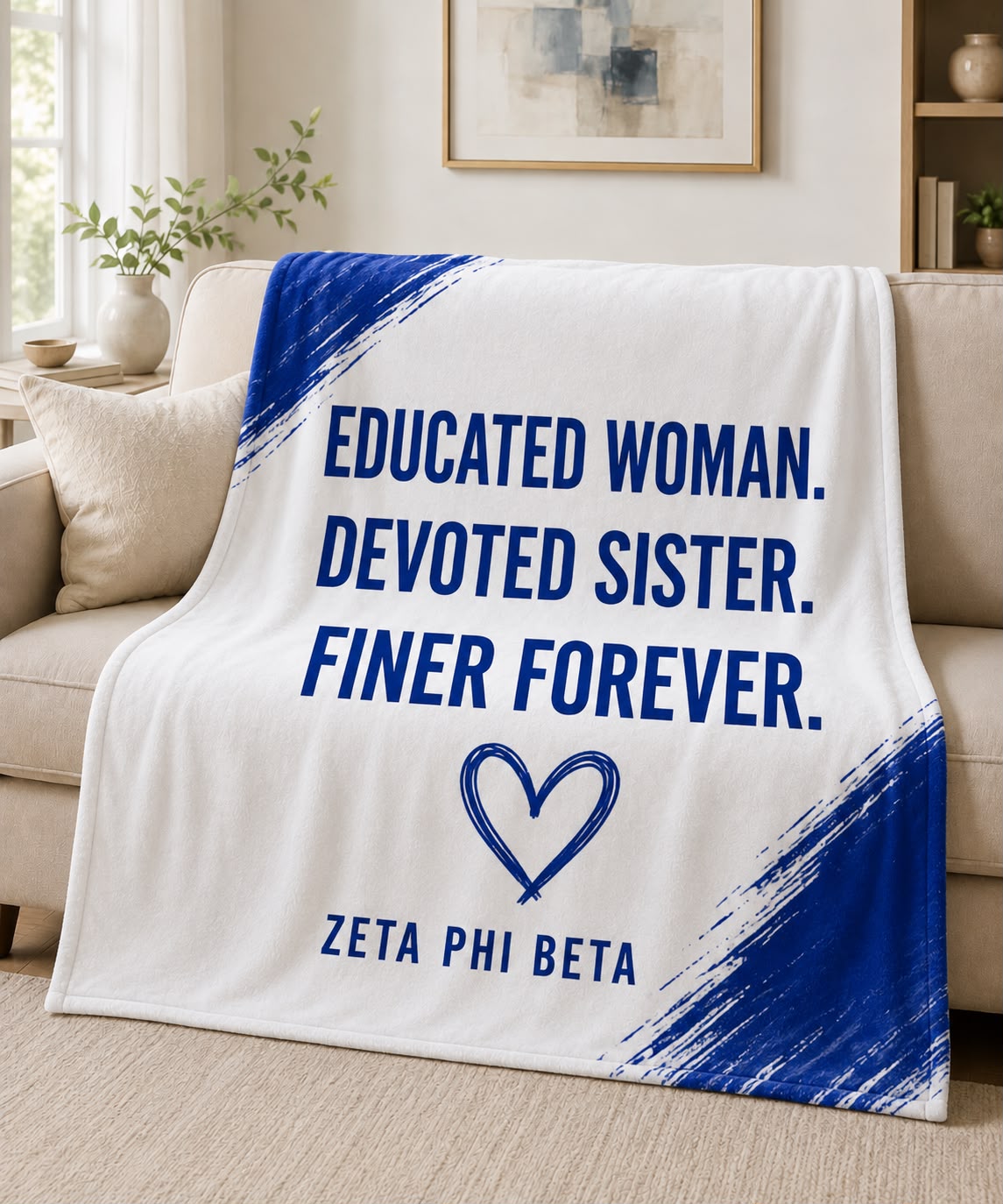 Zeta Phi Beta Educated Woman Finer Forever Blanket