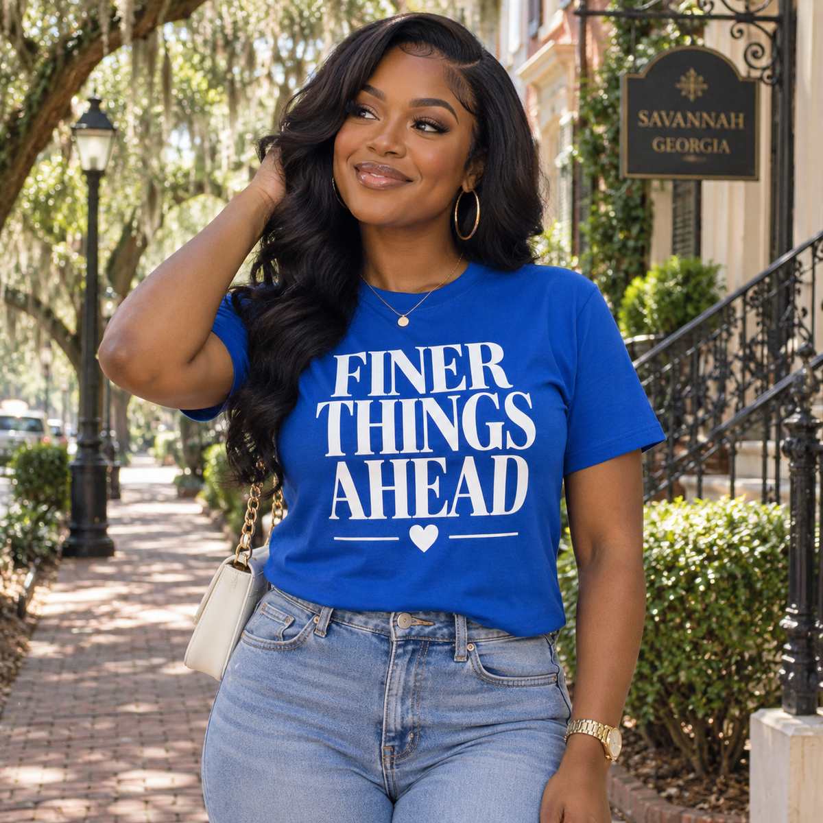 Zeta Phi Beta Finer Things Ahead Royal Blue T-Shirt