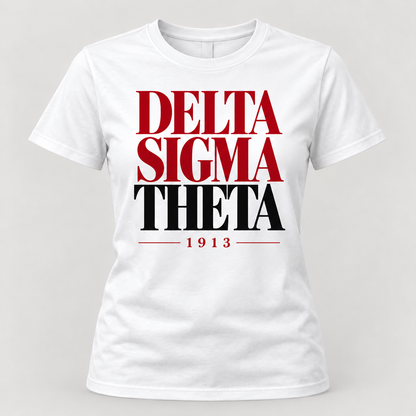 Delta Sigma Theta 1913 White T-Shirt