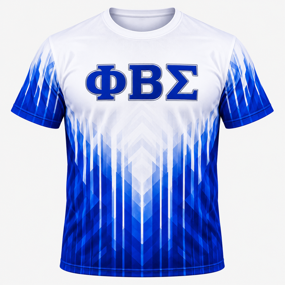 Phi Beta Sigma Royal Blue & White Geometric All-Over Shirt