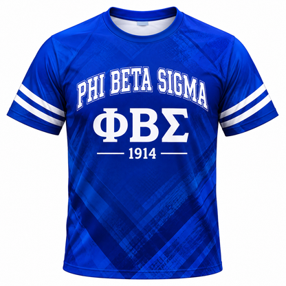 Phi Beta Sigma 1914 Royal Blue Varsity All-Over Shirt