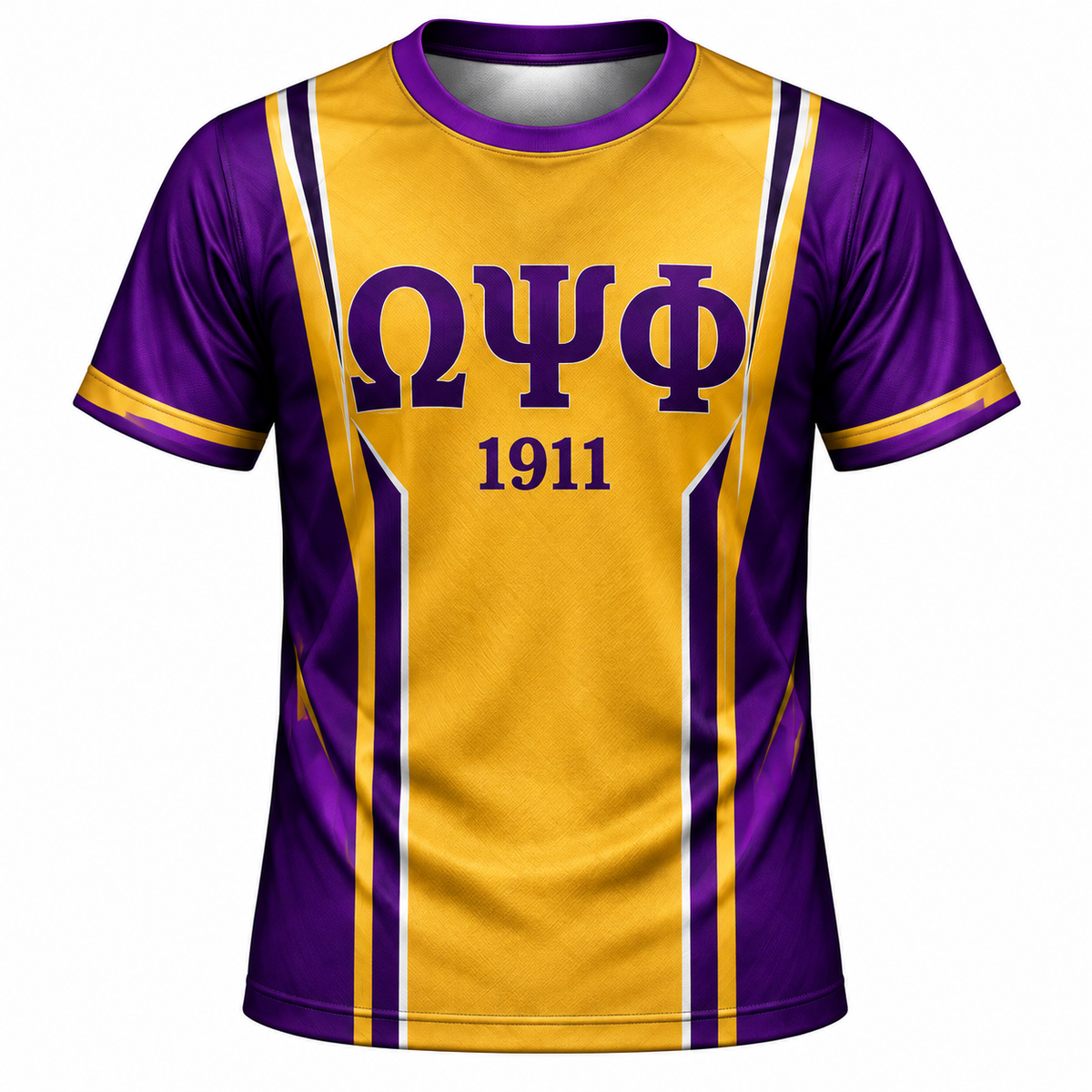 Omega Psi Phi 1911 Purple & Gold Bulldog All-Over Shirt