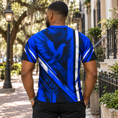 Phi Beta Sigma 1914 Dove Blue & Black All-Over Shirt
