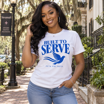 Zeta Phi Beta Built to Serve T-Shirt