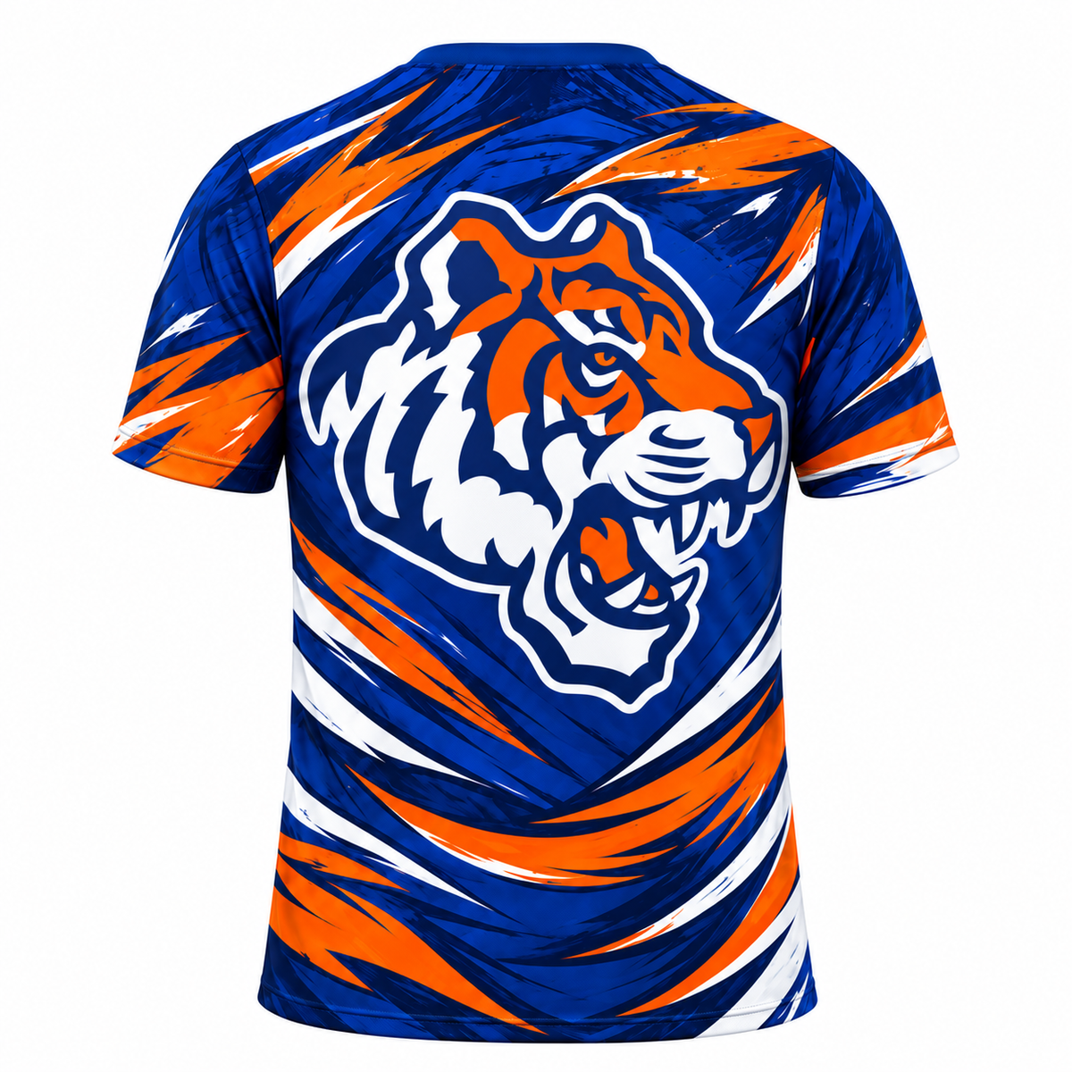 Savannah State University SSU Tigers Blue & Orange All-Over Print T-Shirt