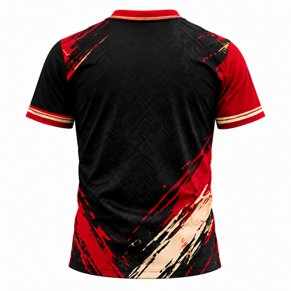 Kappa Alpha Psi NUPE Black, Crimson & Cream All-Over Print T-Shirt