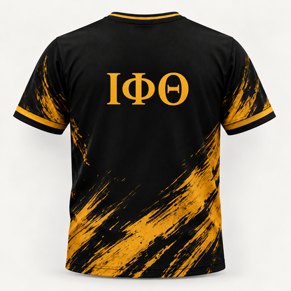 Iota Phi Theta Centaur Black & Gold All-Over T-Shirt