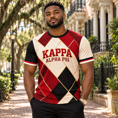 Kappa Alpha Psi KAPPA Argyle All-Over T-Shirt